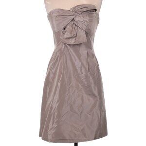 J CREW Silk Pockets Bow Monde Strapless Dress, Size 6P